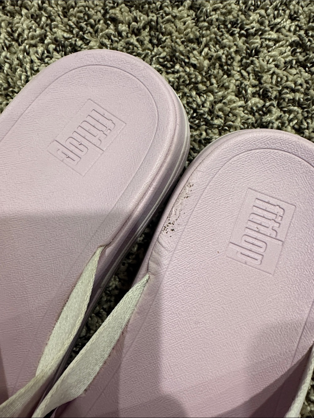 Fitflop Lavender Flip Flop Sandals with White Straps - Picture 2 of 3